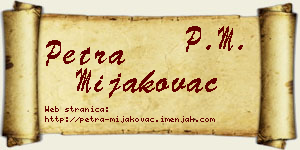 Petra Mijakovac vizit kartica